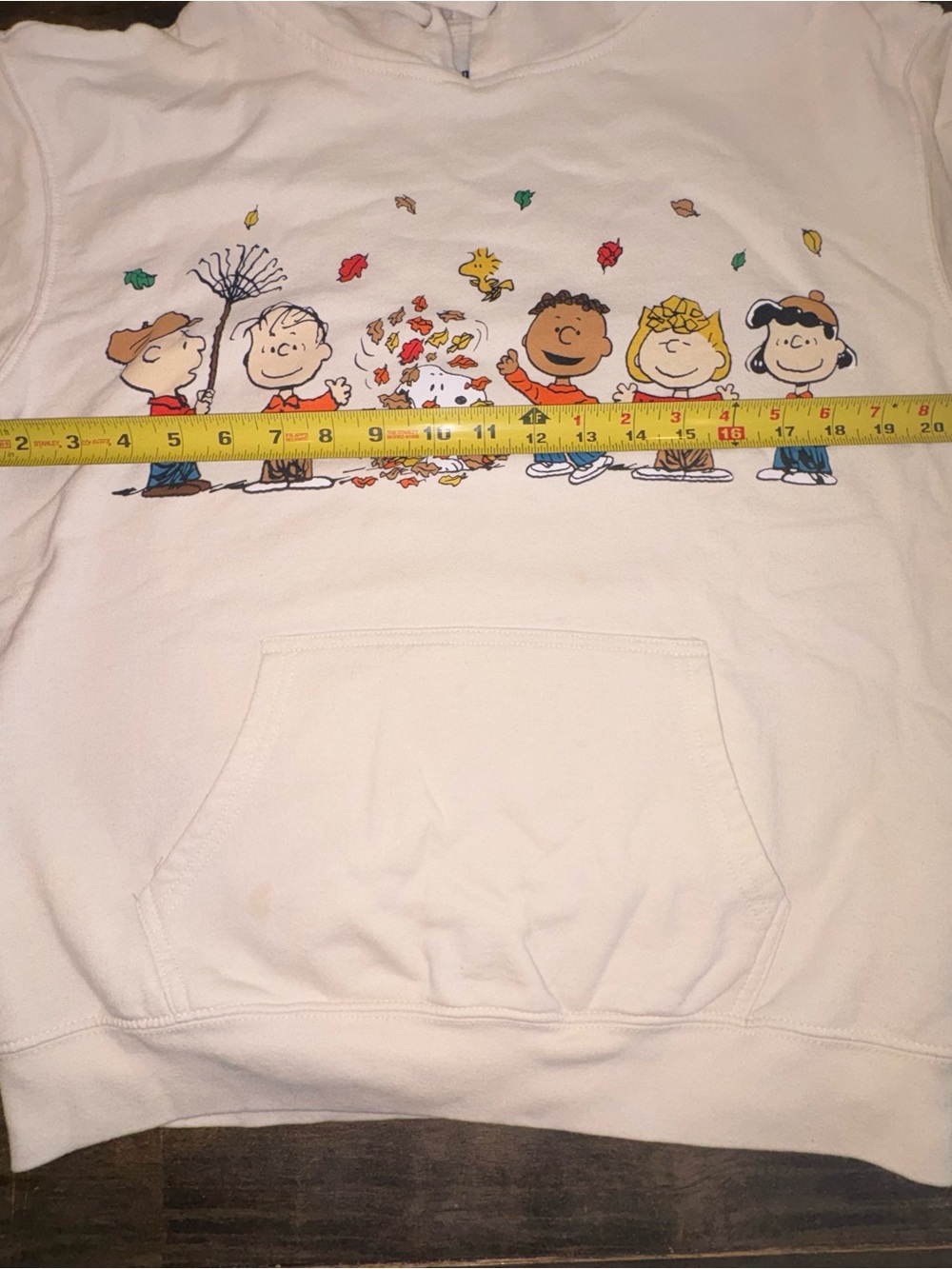 Peanuts White Pullover Hoodie with Colorful Character Graphic - Picture 5 of 7